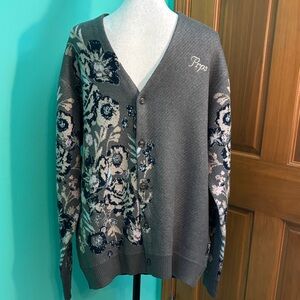 PRPS Garmiscal Charcoal Floral Cardigan